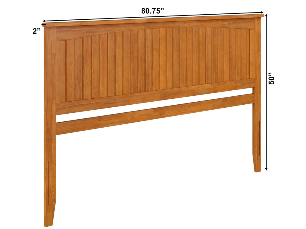 King Solid Wood Panel Headboard with Attachable Charger K3636