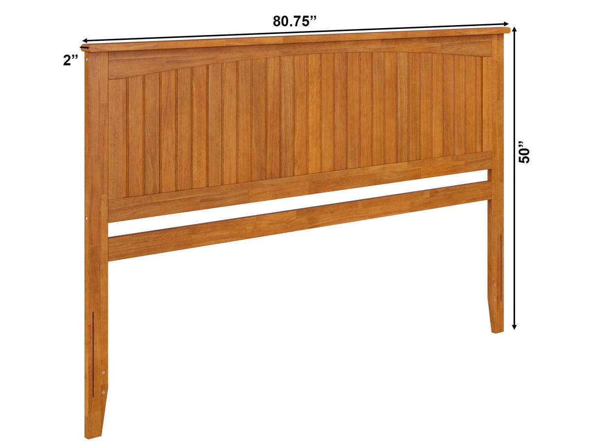 King Solid Wood Panel Headboard with Attachable Charger K3636