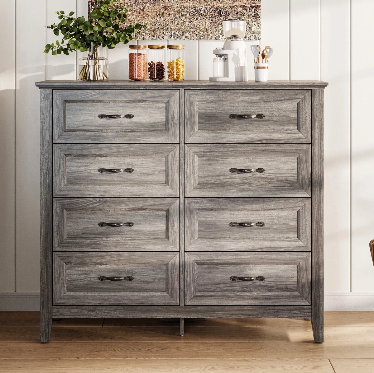 Rustic Oak 6 Drawer Dresser G1369