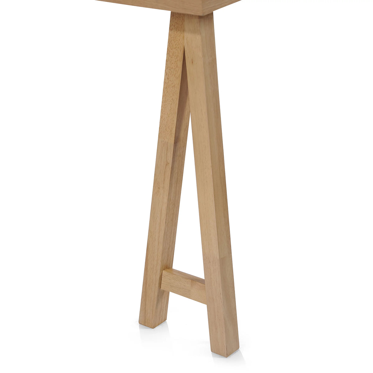 Light Beige Natural Oak Rubberwood Dining Set K7096