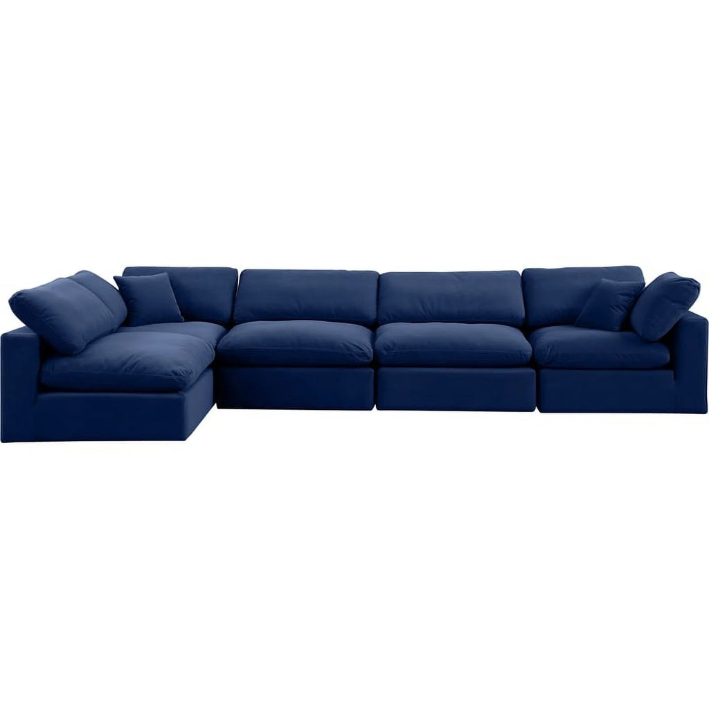 Navy Velvet Modular Sectional E68791