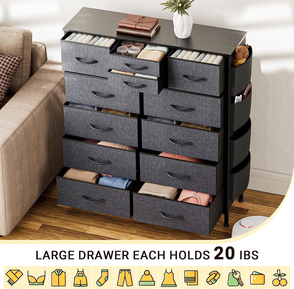 12 Drawer Fabric Dresser I30035