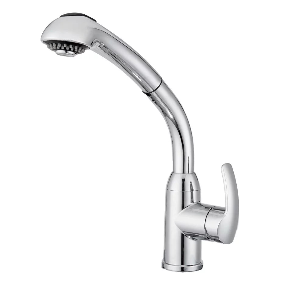 Chrome Single Hole Pull-Out Kitchen Faucet H3452