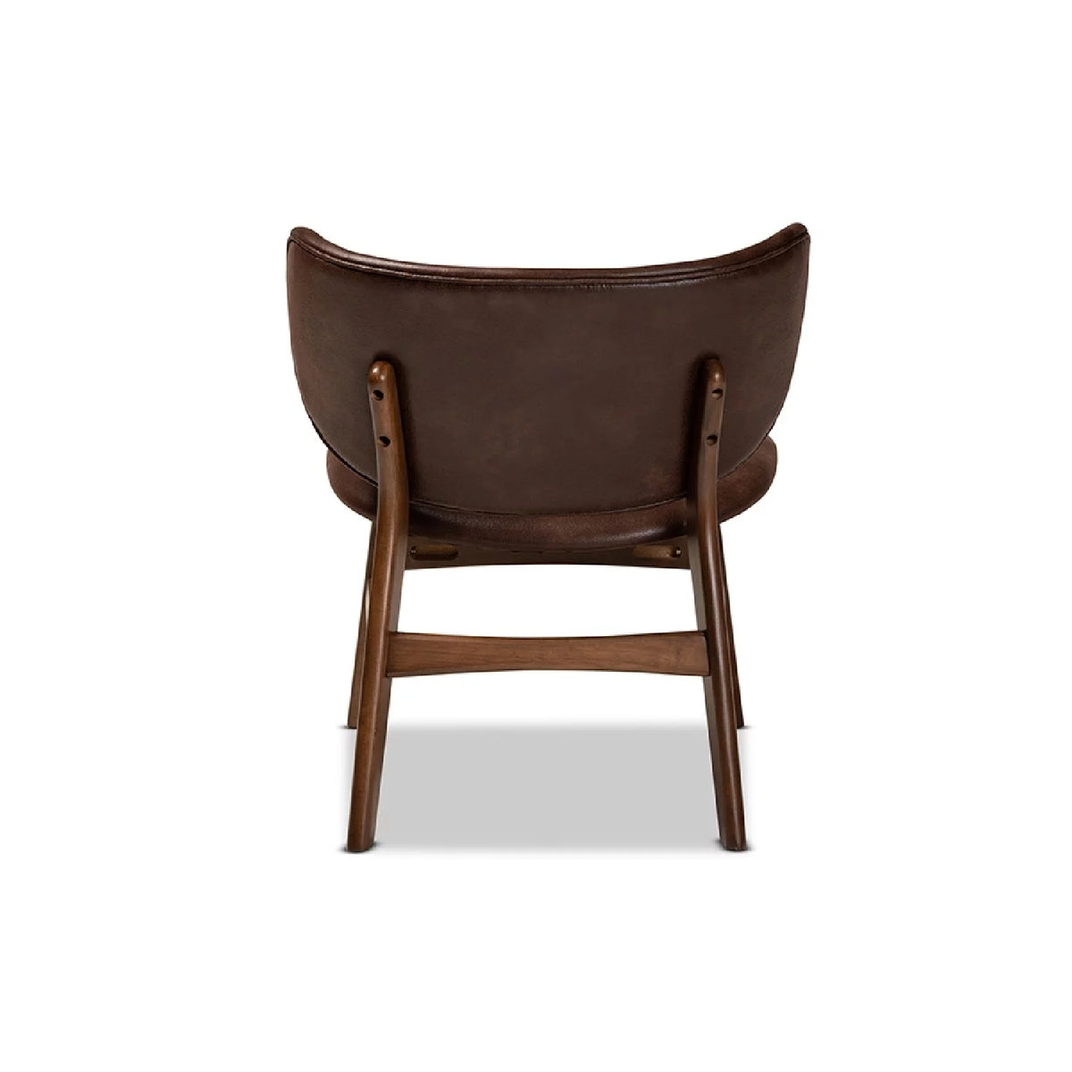 Dark Brown Faux Leather Accent Chair N28210