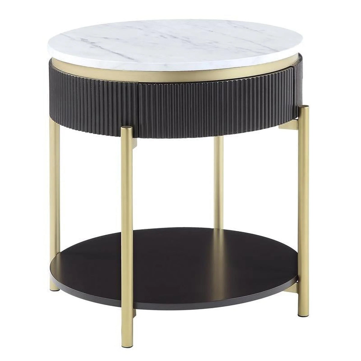 Wood 1-Drawer End Table Set of 2 Q107707