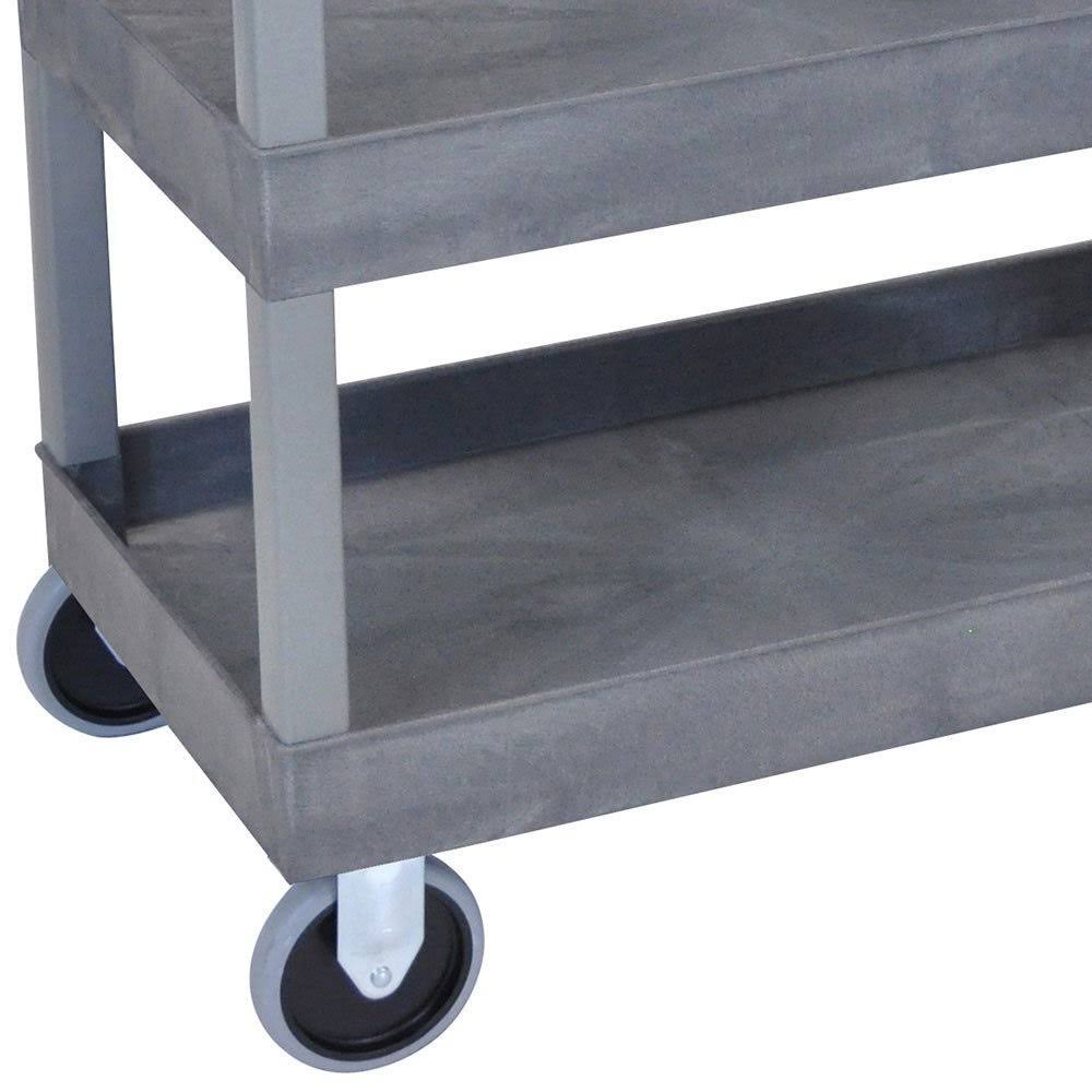 Gray 18x32 Cart with 2 Tub/1 Flat Shelves K261231