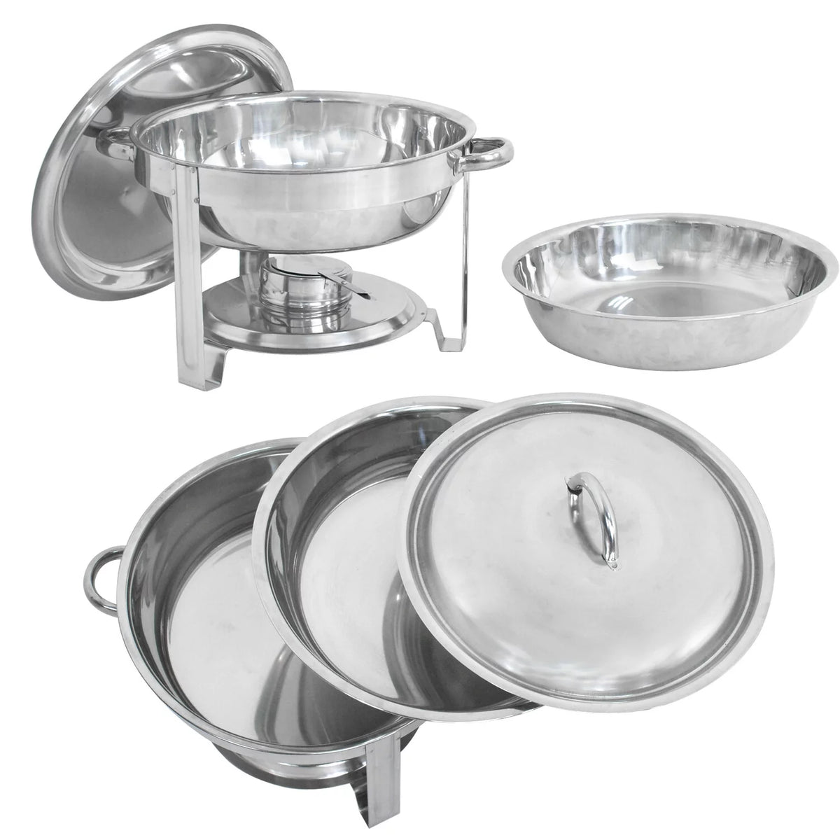 5 Pack Stainless Steel Chafing Dish Set Y828426