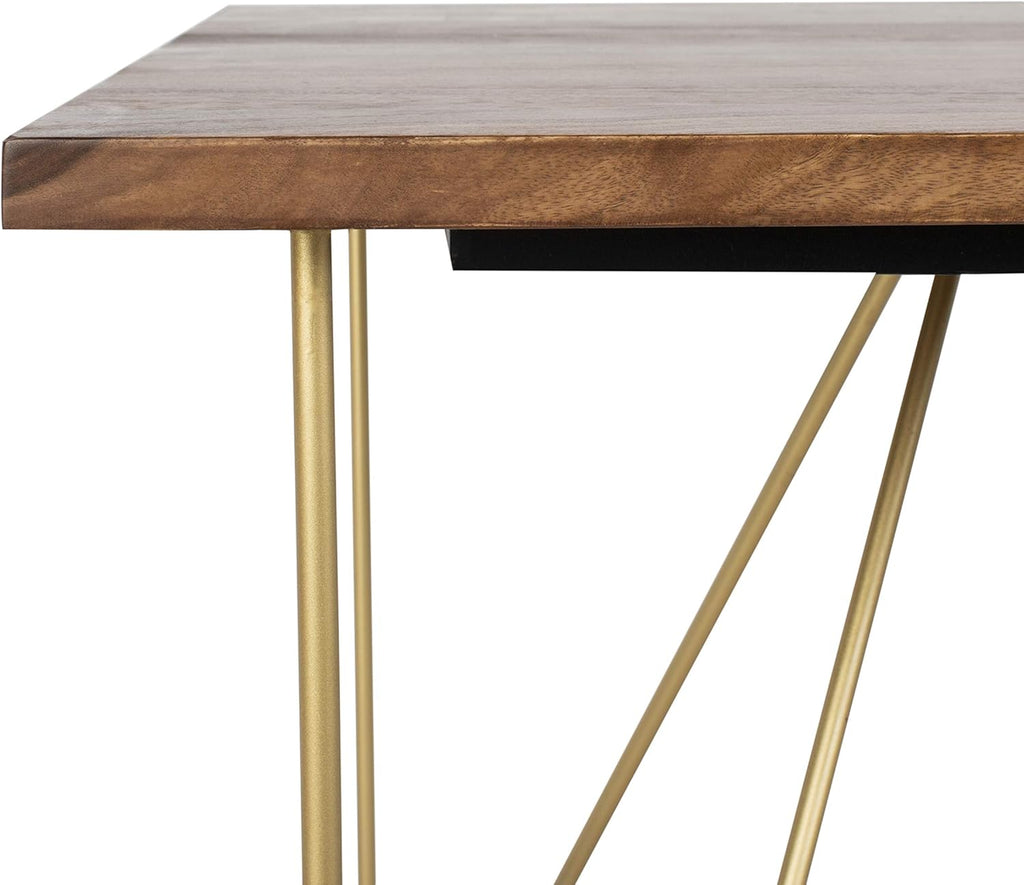 Walnut and Brass Dining Table U779