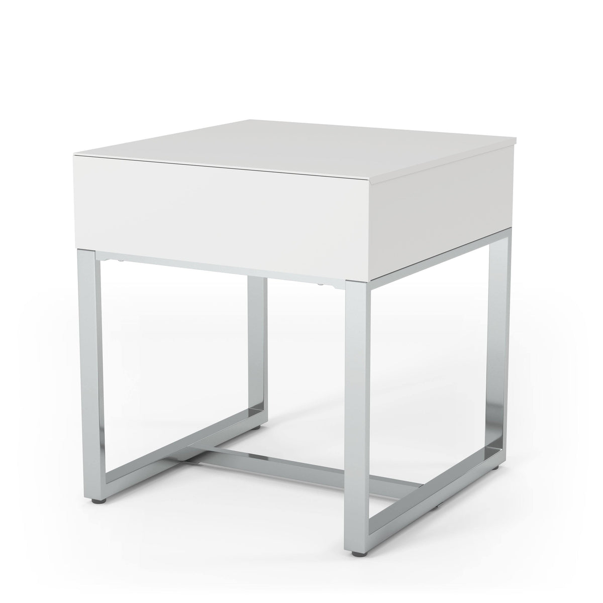White Wood Rectangle End Table G517