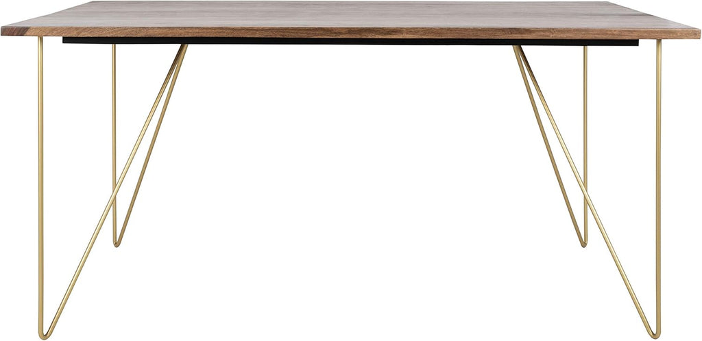 Walnut and Brass Dining Table U779