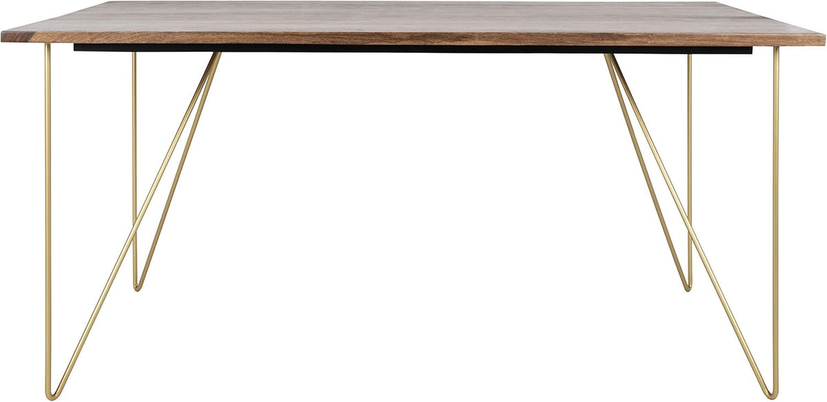Walnut and Brass Dining Table U779