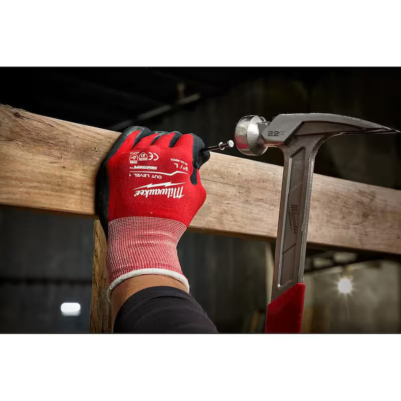 Red Nitrile Cut Resistant Work Gloves 30-Pack Y7323