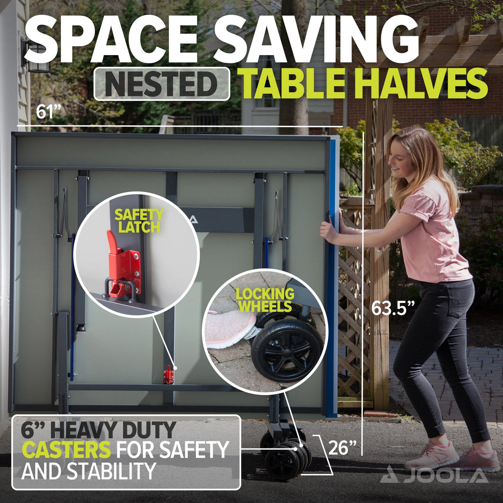 Blue Table Tennis Table with Net Set Q16421
