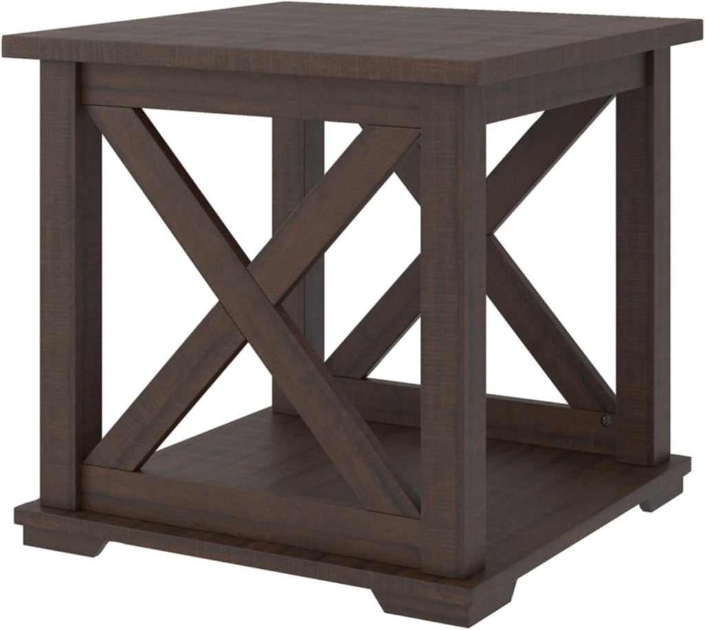 Brown Modern Farmhouse End Table Pack of 2 H127644