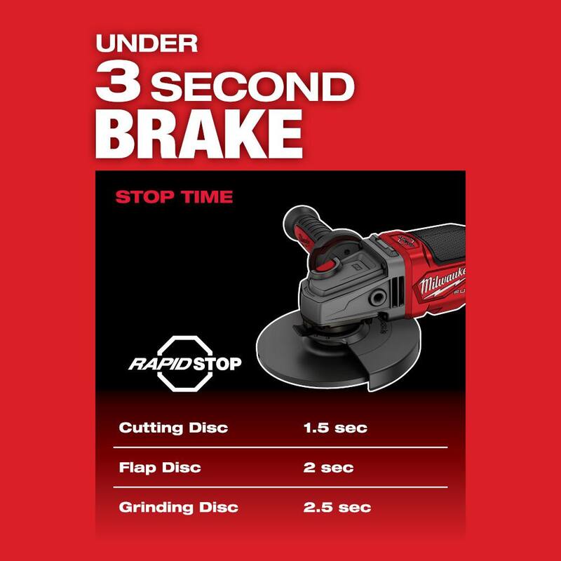 18 V Lithium-Ion Brushless Cordless 4-1/2 in./6 in. Braking Grinder with 1/4 in. Hex Impact Driver T31883