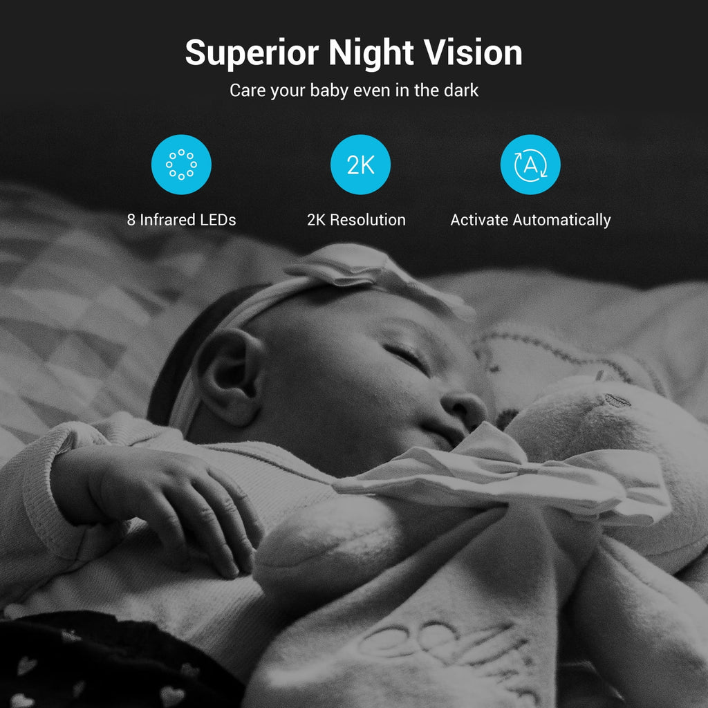 2K Security Camera with Night Vision and 2-Way Audio S6543