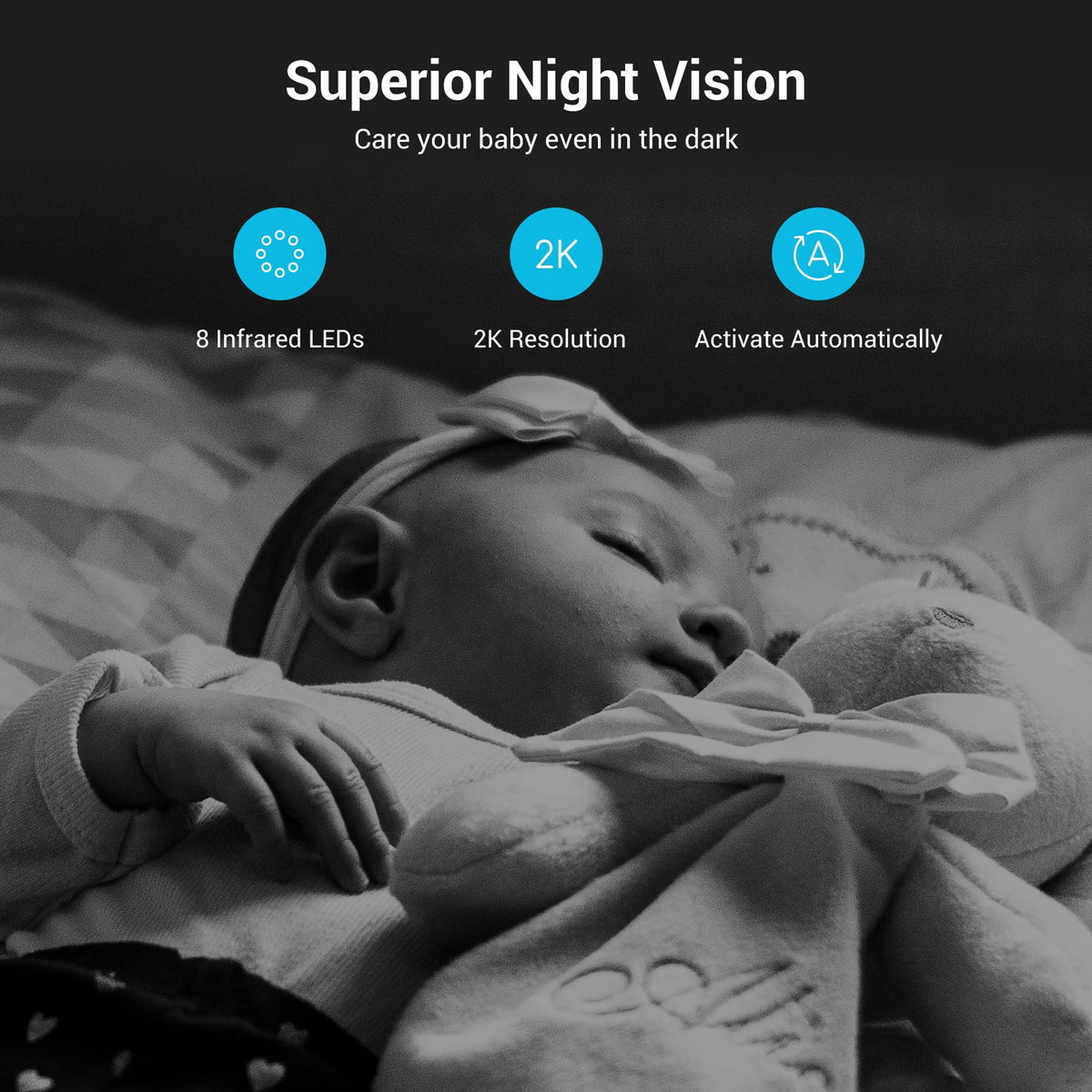 2K Security Camera with Night Vision and 2-Way Audio S6543