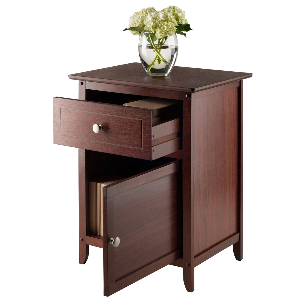 Walnut Finish Accent Table Nightstand H61408