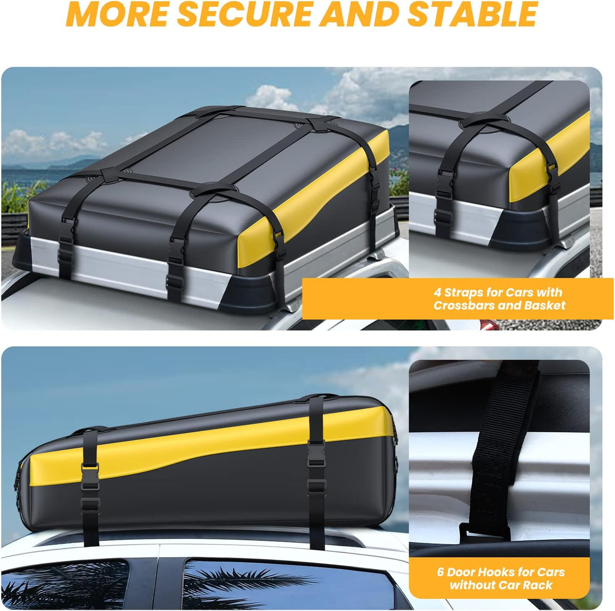 16 Cubic Ft Waterproof Car Rooftop Cargo Carrier L188047