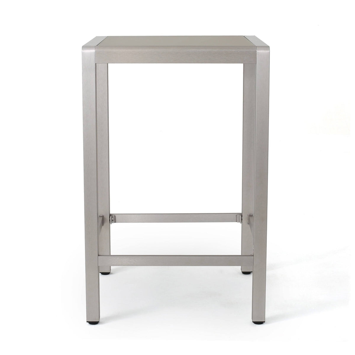 Square Aluminum Bar Table with Glass Top T320735