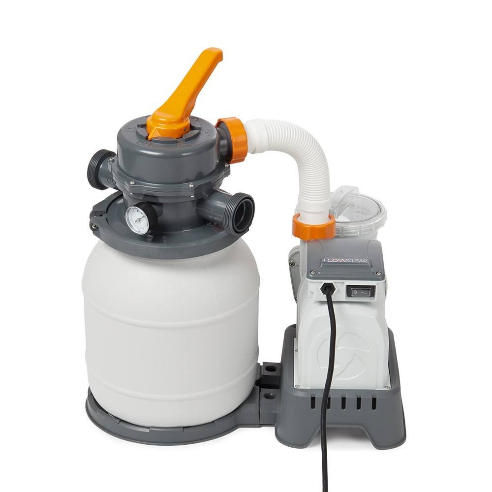 1000 GPH Silica & Sand Swimming Pool Filter Pump Gray D778