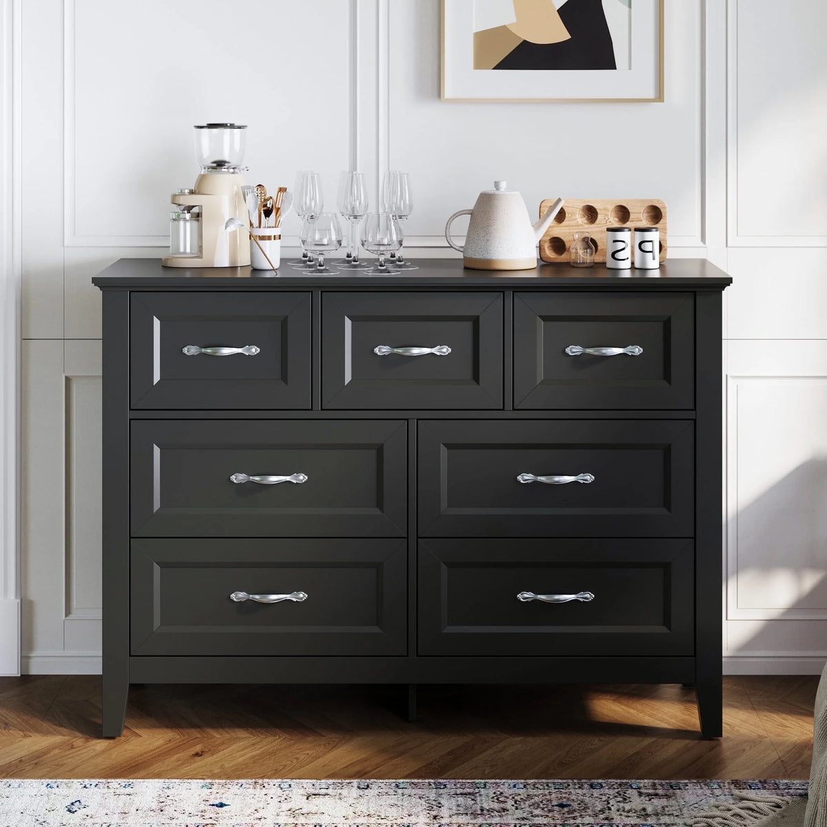 Rustic Oak 6 Drawer Dresser G1369