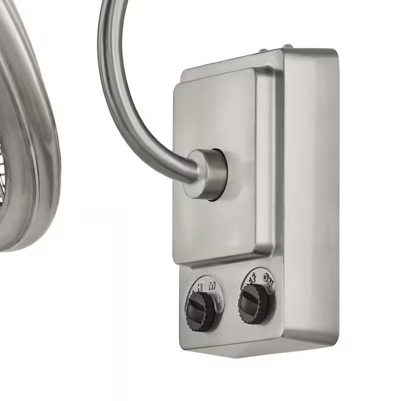 Brushed Nickel Oscillating Wall Fan L344928