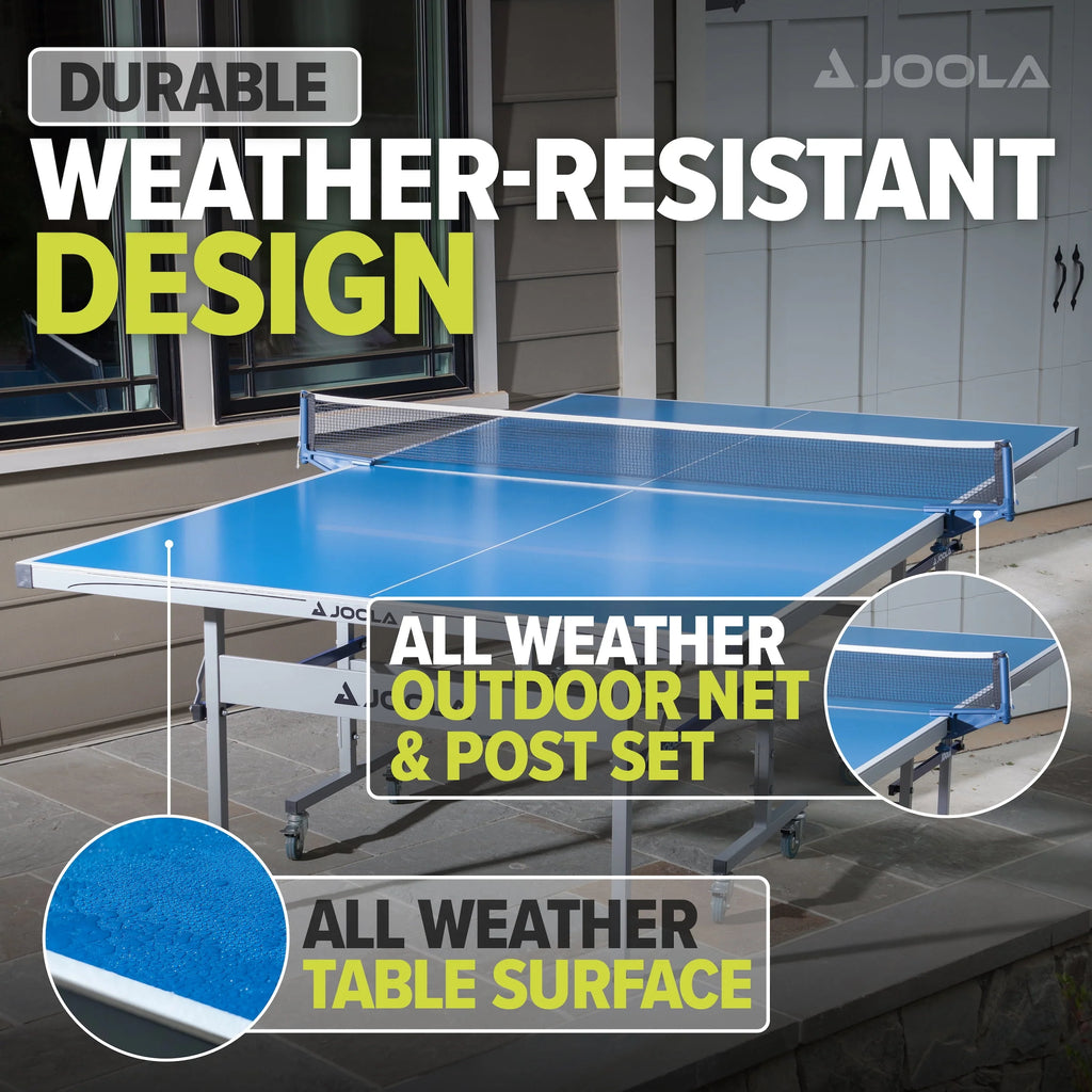 Blue Table Tennis Table with Net Set Q16421