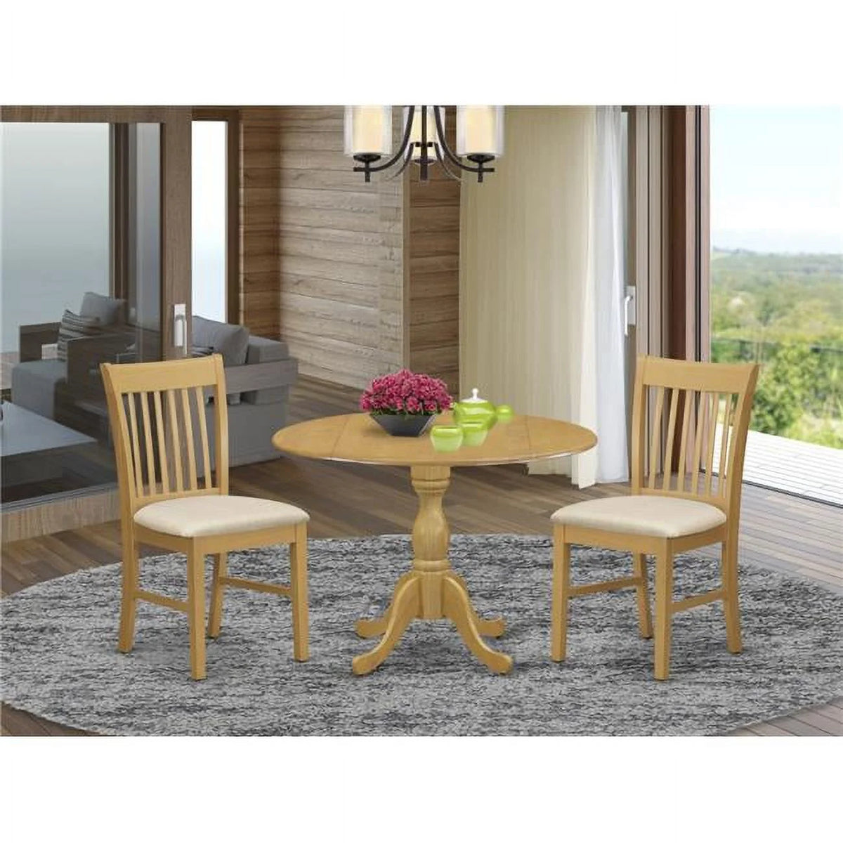 Oak Dining Table Set Z4586