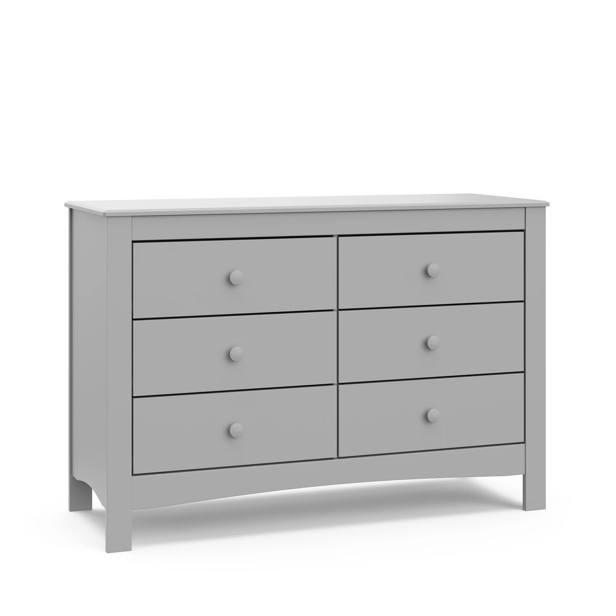 White 6 Drawer Double Dresser X52429