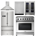 36 Propane Gas Range, Range Hood, Refrigerator, Dishwasher, Wine Cooler I295