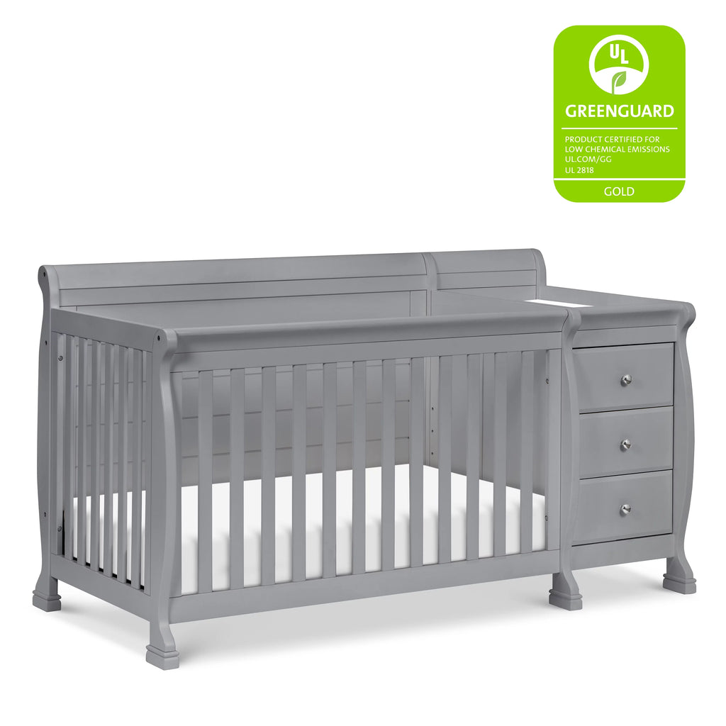 Grey 4-in-1 Convertible Crib & Changer P26030