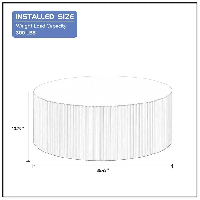 Round Coffee Table, Matte Black Wooden End Table M405
