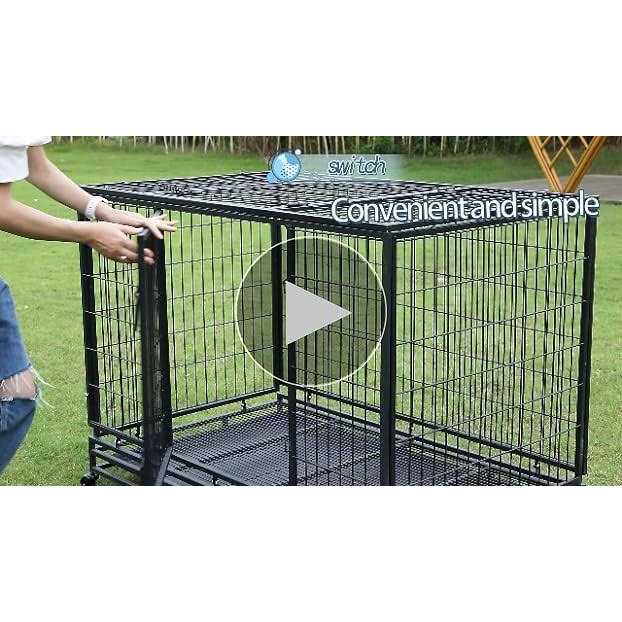 Heavy Duty Dog Crate with Plastic Tray G960