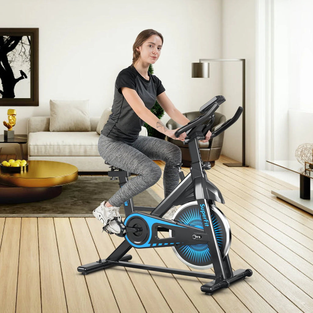Indoor Cycling Stationary Bike Belt Drive Adjustable Resistance F75368