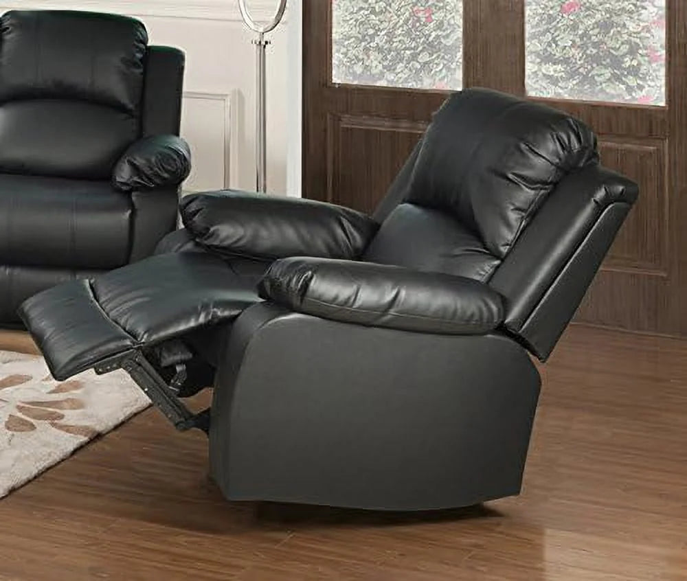 Black 3 Piece Recliner Sofa Loveseat and Chair A852