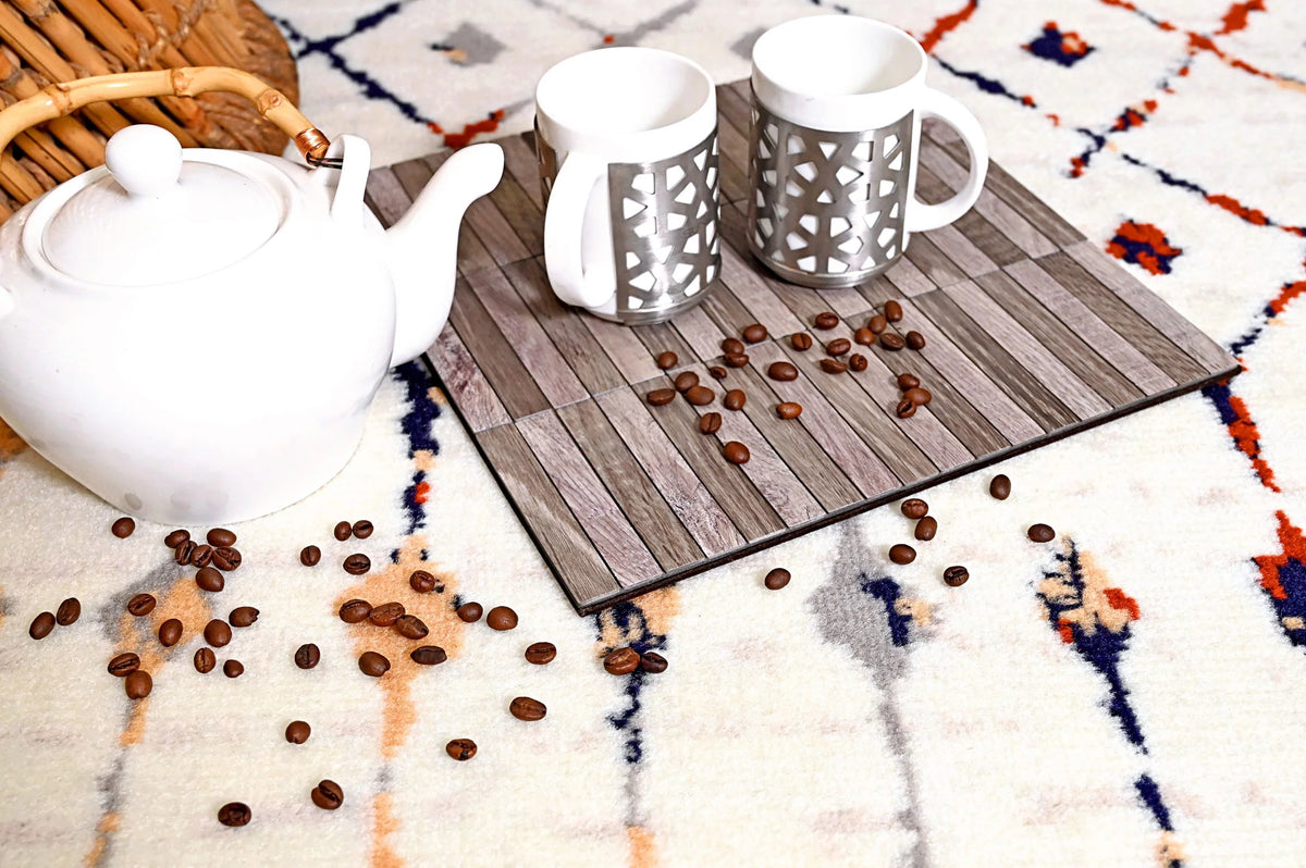 Ivory 2 ft. x 8 ft. Moroccan Style Area Rug A509