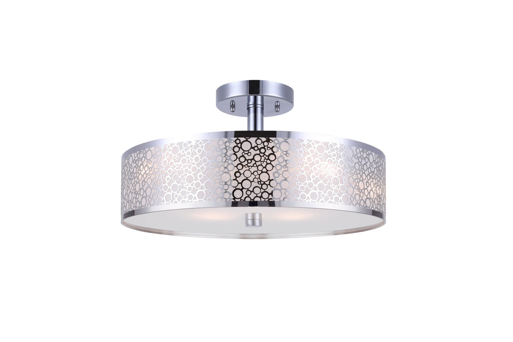 3 Light Semi Flush Chrome A6795