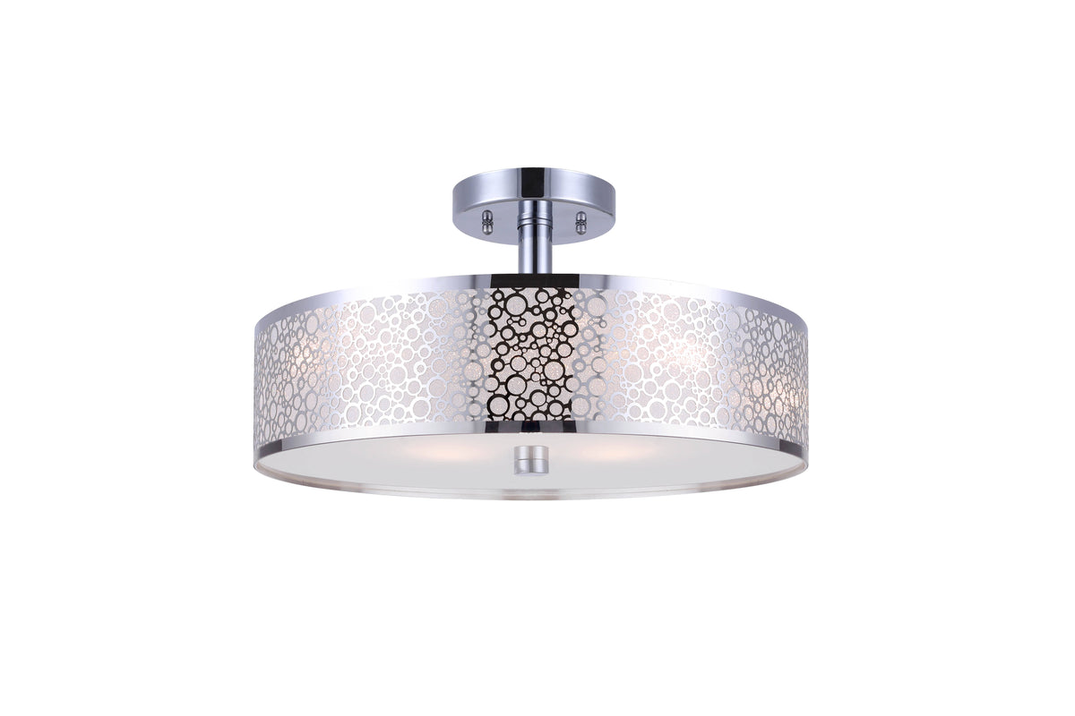3 Light Semi Flush Chrome A6795