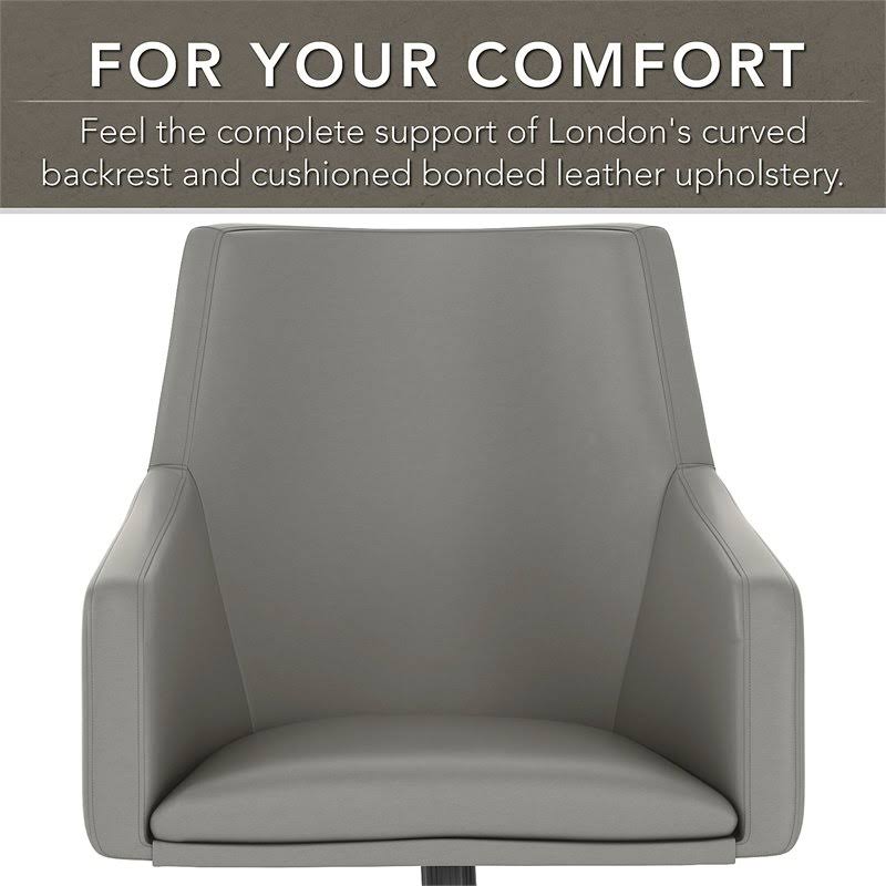 Heather Gray L Shaped Desk & Chair Set E364