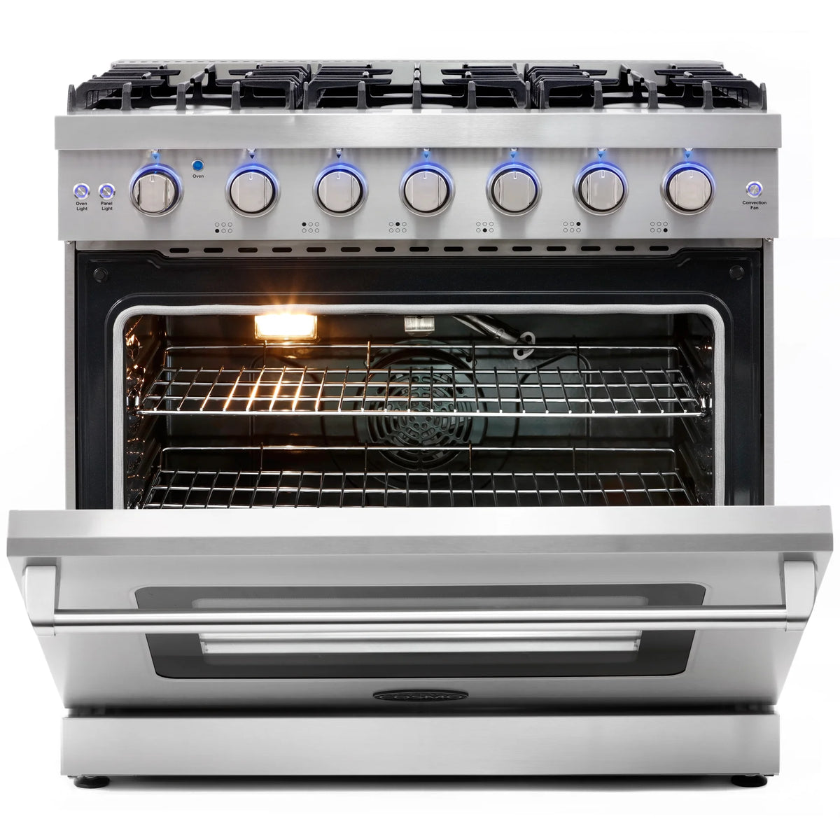 3 Piece Kitchen Appliance Package with Gas Range Range Hood and Wine Refrigerator W493