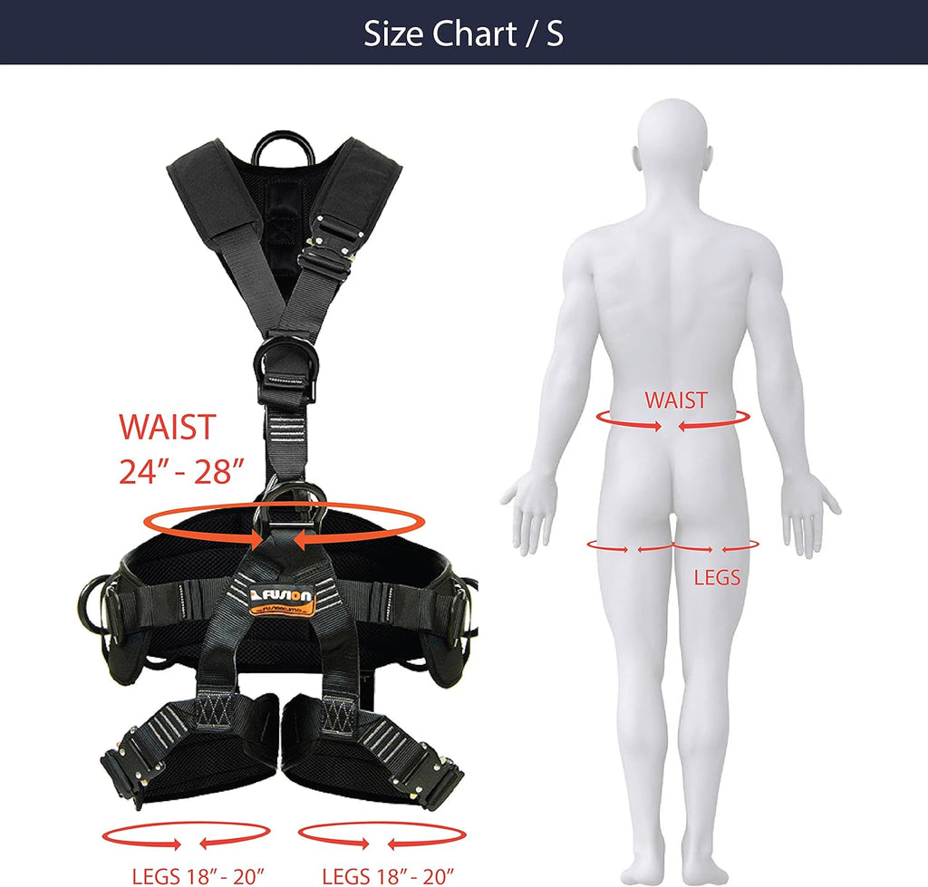 Black Heavy Duty Adjustable Full Body Harness T6273