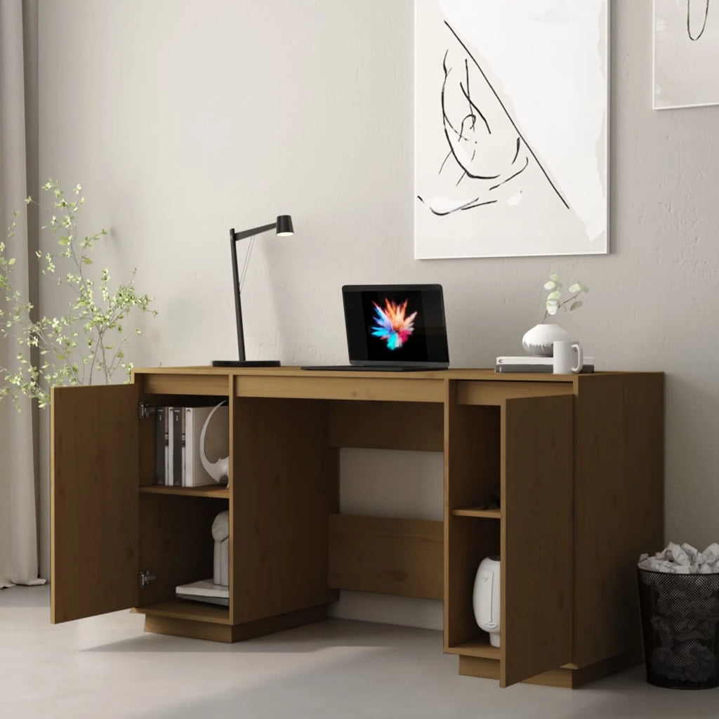 Computer Desk with 2 Door Cabinets R937512
