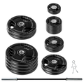 400 LB Olympic Weight Set with Barbell and Clips F90283