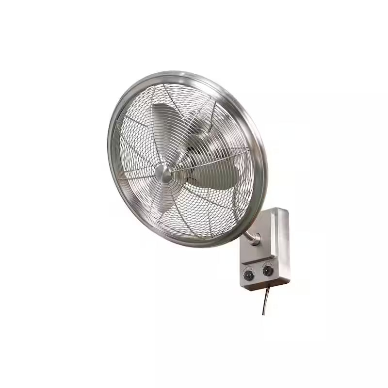 Brushed Nickel Oscillating Wall Fan L344928