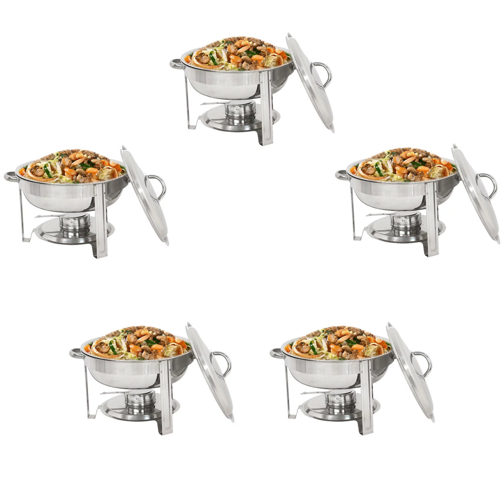 5 Pack Stainless Steel Chafing Dish Set Y828426