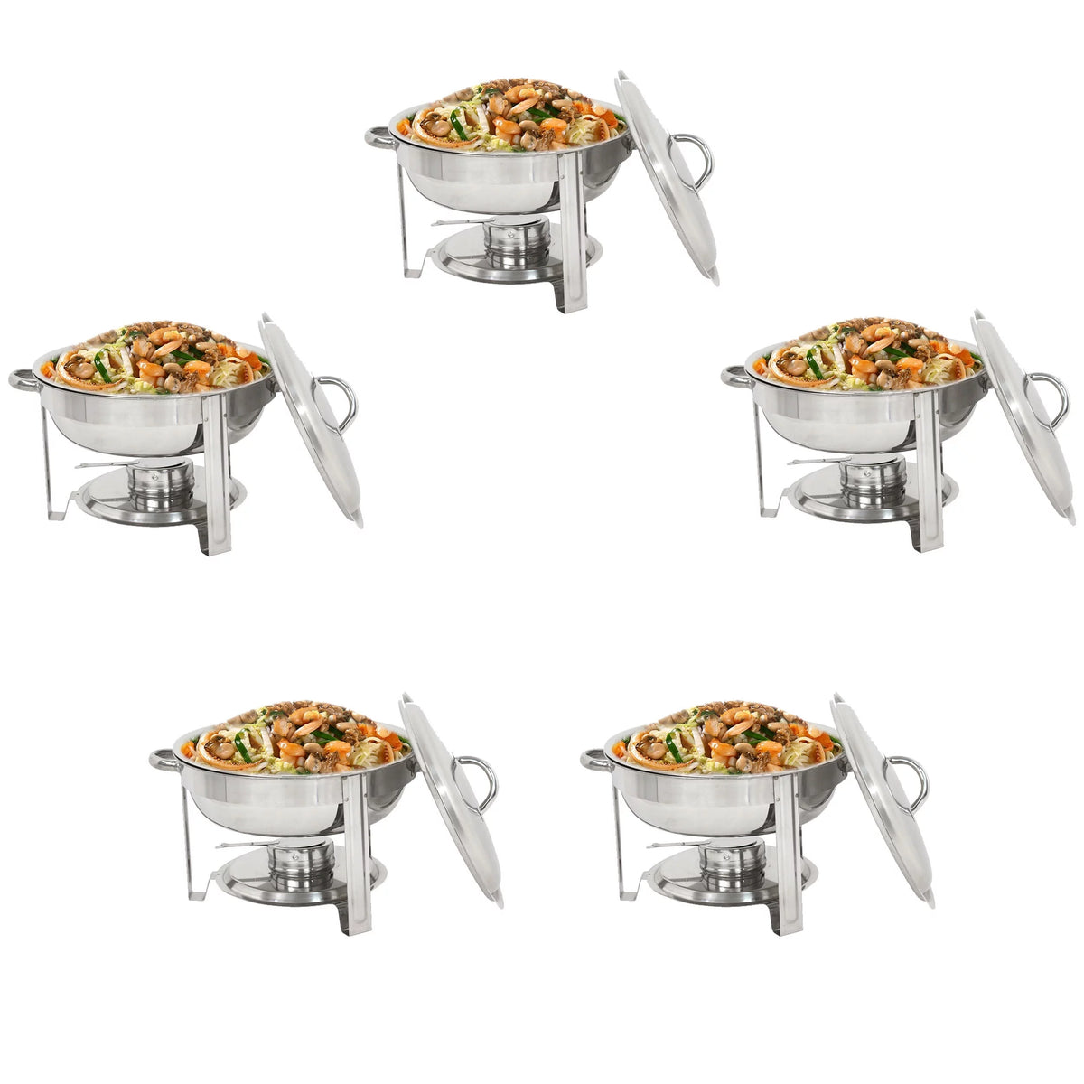 5 Pack Stainless Steel Chafing Dish Set Y828426