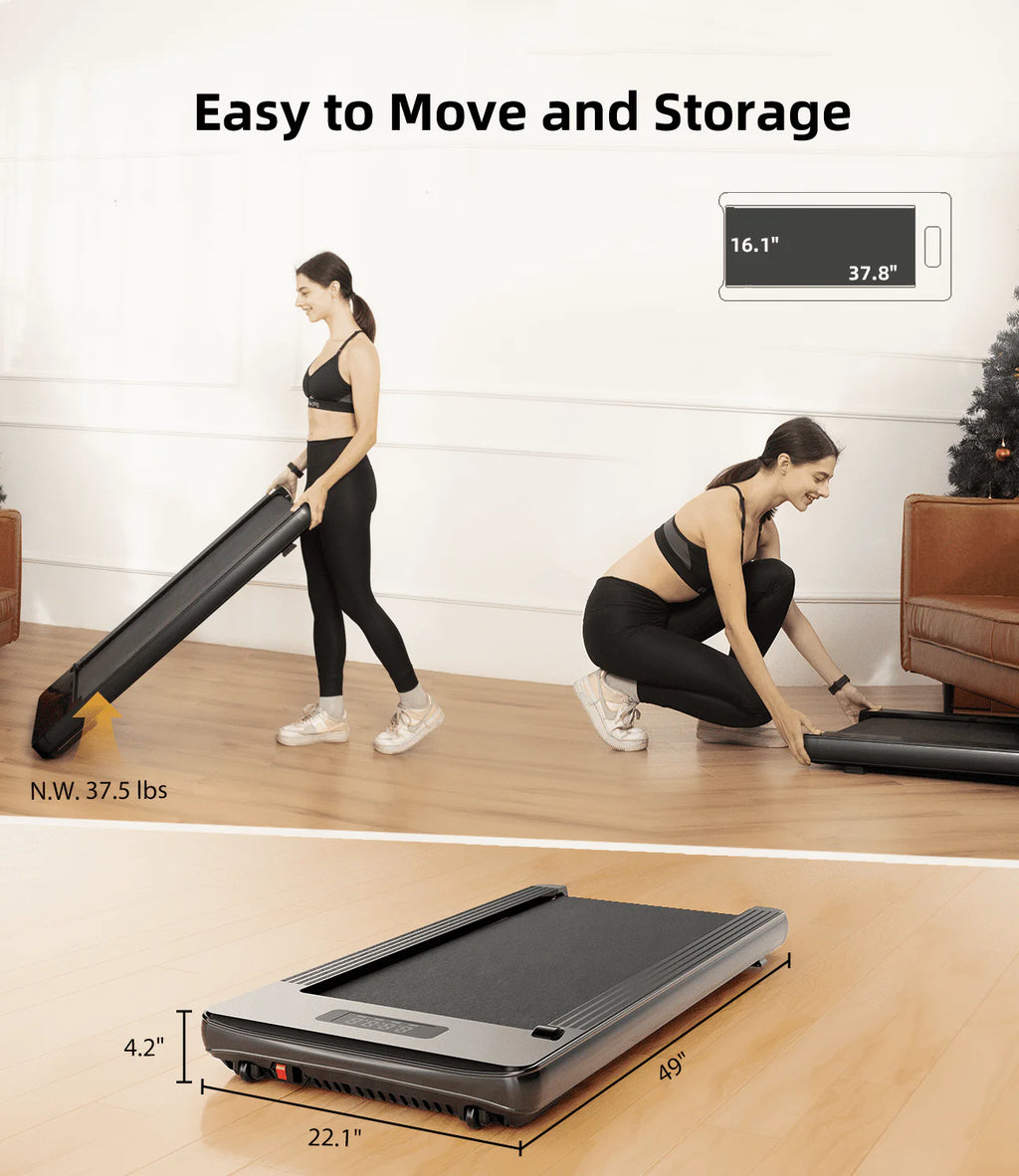 Foldable Under Desk Treadmill with Remote Control LED Display X99929