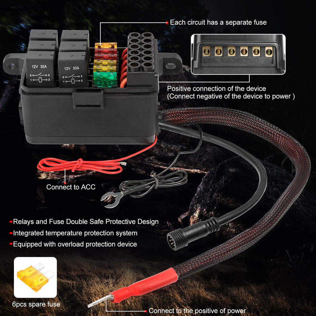 6 Gang Switch Panel with Harness Label Sticker X593695