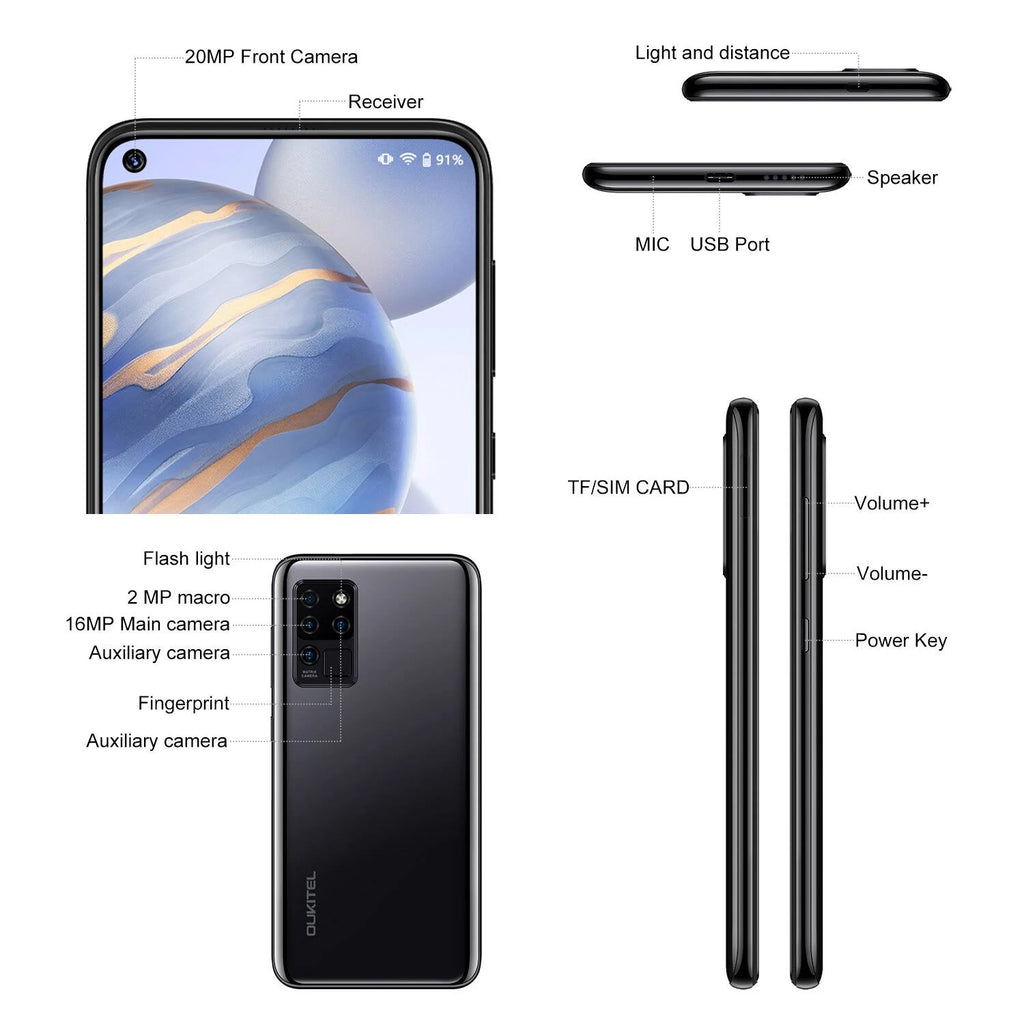 6.4 inch FHD+ 4000mAh Android 10 4GB 64GB 4G Smartphone L991